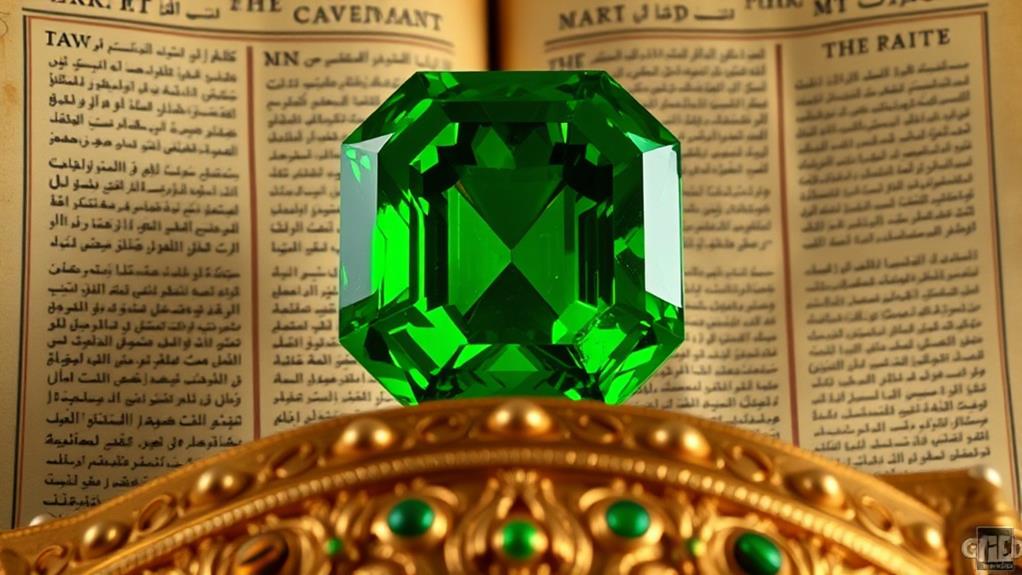 ancient scripture on gemstone